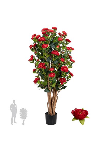 Roberto Rossi Copac artificial Camelia Japonica H120 cm cu 464 frunze si 64 f...
