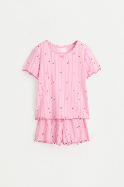 LEFTIES Desenli kısa pijama takımı