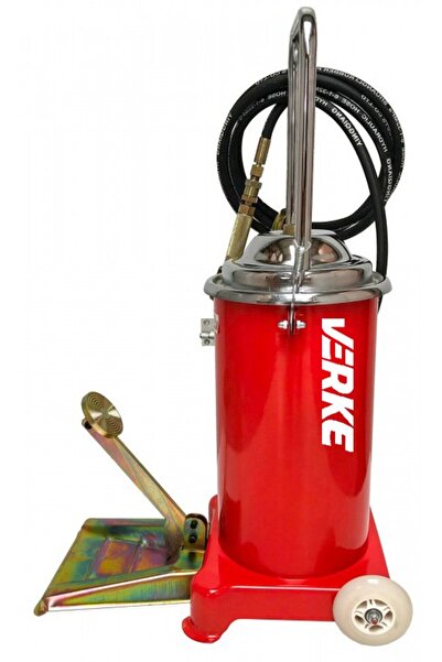 VERKE Pompă de gresat, acționată cu piciorul, 15L, V86132