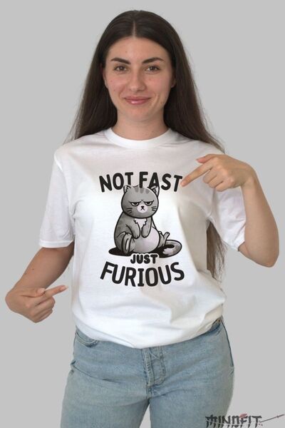 GILDAN Tricou Pisica Not Fast Just Furious