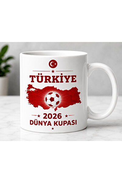 siverek reklam Turkey 2026 World Cup Themed White Ceramic Mug Cup Football an...