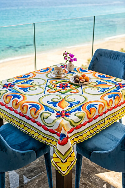 Decomia Home Modern Colorful Striped Tablecloth Stain-Resistant Stylish Desig...