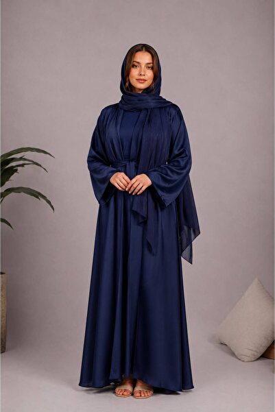 Ophelia Raina Abaya – Luxury Flowing Black Abaya with Soft matching Hijab