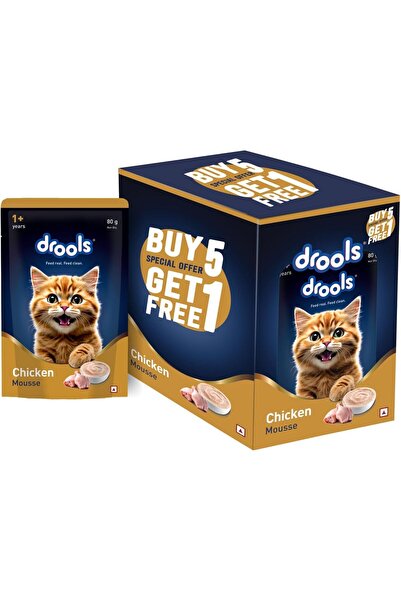 Drools Chicken Mousse Cat (80gm x 6) | Rich in Protein, Promotes Hydration & ...