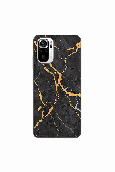OEM Case compatible with Xiaomi Poco M5s Silicon Gel Tpu Model Noir Gold Marble