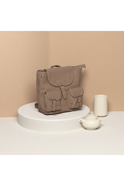 Finelook Classic Multi-Pocket Everyday Backpack | Lightweight Faux Leather Ru...