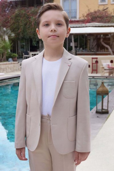 Mogi Mojo boys' sports suit, cream, ages 9-14