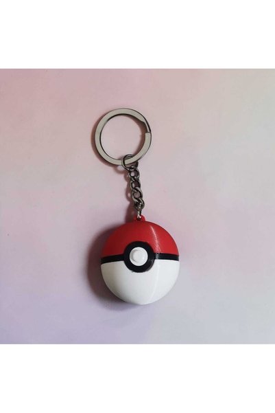 3D Layshop Set of 2 Anime Catch Ball and Movable Yellow Hero Keychains - 3D Articulated Bag Ornament