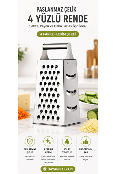 MultiStore Paslanmaz Çelik Rende Çok Fonksiyonlu Çelik Rende