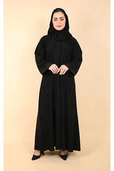 Stylish Fashion عباية شتوية من ستايلش فاشن شامواه باللون الأسود