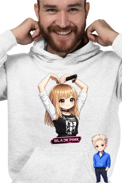 OEM Hanorac Barbati BlackPink Lisa Heart Love Kpop