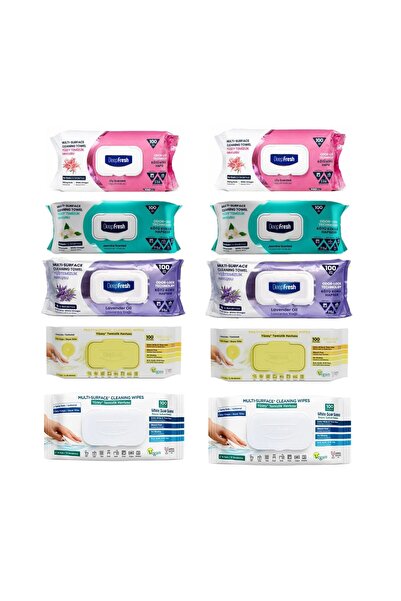 Deep Fresh Servetele umede pentru multi suprafete cu bicarbonat si otet 100 b...