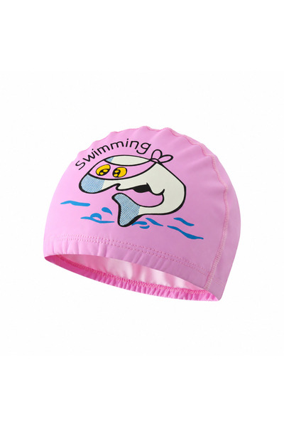 Choice3 Children Pink Kids Swimming Cap Waterproof Comfortable Stretchy No Pu...