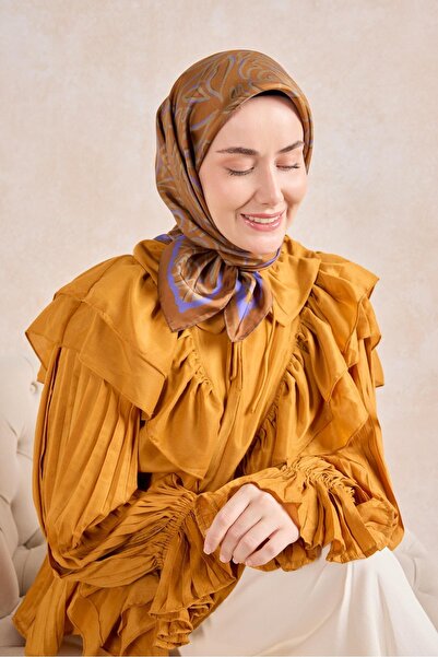 Silk Home Twill Silk Scarf Line Taba