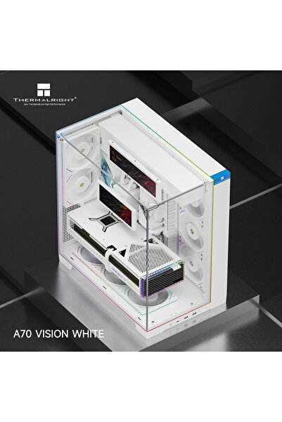 ThermalRight TR A70 Vision White PC Case – 5V ARGB, 9.16" Display, Mesh Cooling