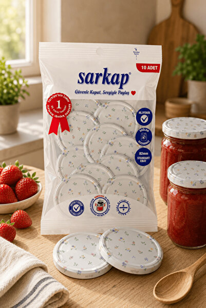 Sarkap Hijyenik Paketli 10'lu 82 mm Kapak - Mini Flowers