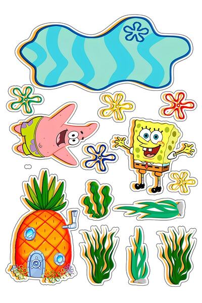 Buki'nin Atölyesi Autocolant SpongeBob pentru telefon, laptop, notebook, tabl...