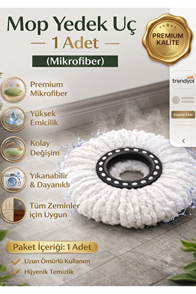TR Temizlik Döner Başlıklı Mop Yedeği