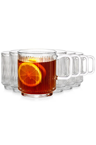 Orion Set de 6 căni de sticlă de 350 ml