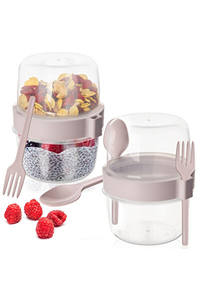 Orion Set cutie de prânz cu recipient pentru iaurt, 370 ml, 2 bucăți