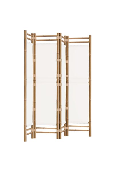 vidaxl Separator de cameră pliabil cu 4 panouri 160 cm bambus și pânză