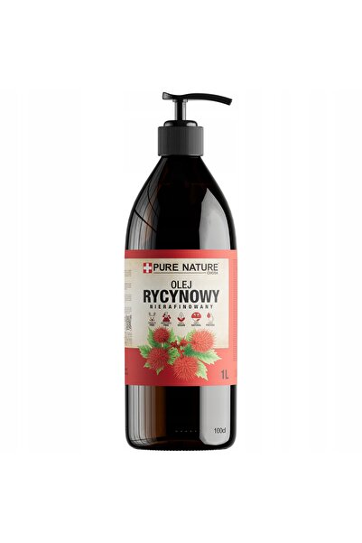 CHOSA Ulei de Ricin, Pure , 1l, cu Dozator, din Sticlă, Presat la Rece, Neraf...