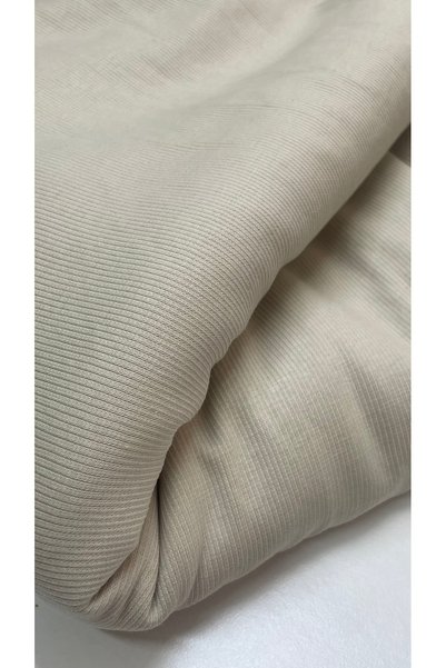 LUSSAMODA Stone Color Croquette Ribbed Fabric