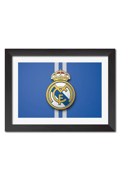 Signtouch Advertising لوحة مُطرزة ثلاثية الأبعاد بشعار نادي ريال مدريد لكرة ا...