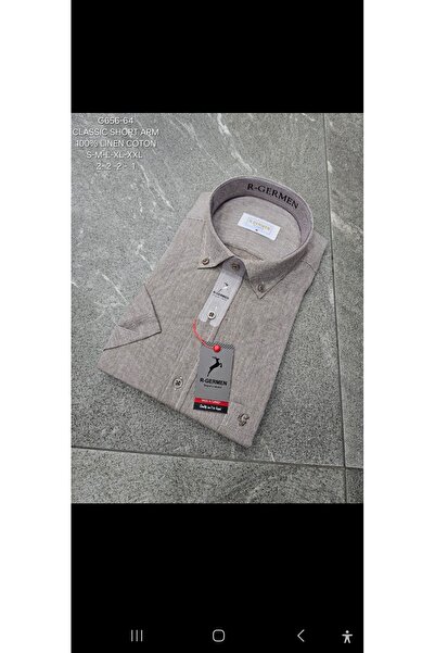 Cinar erkek giyim Men's Shirt Short Sleeve Pocket Linen Summer Classic Dad