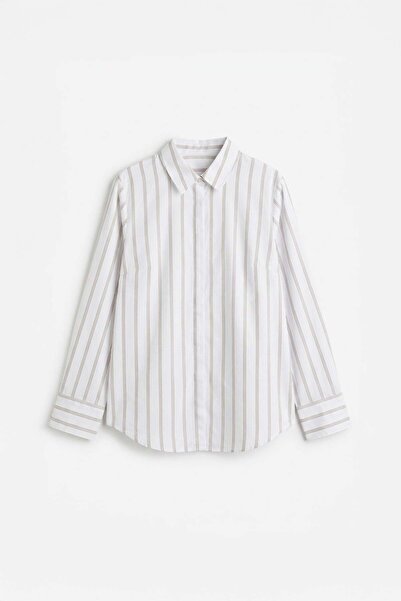 ALLDAY Ecru-Mink-Hidden Placket Shirt