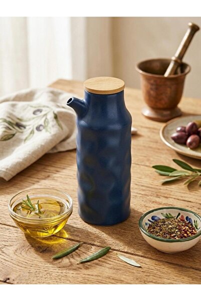 cook&kitchen Yağdanlık Renkli Sızdırmaz Ahşap Kapaklı