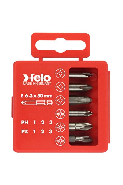 FELO Set universal PZ si PH, Profi Bit Box, lungime 50mm, 6 biti/set