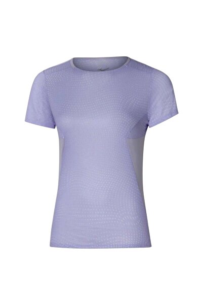 MIZUNO Tricou de alergare pentru femei DryAeroFlow Graphic SS 2025-Lila-L