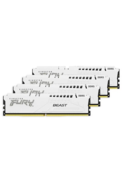 Kingston Κιτ Μνήμης Fury Beast White Intel XMP 3.0, 64GB (4x16GB), DDR5-6000M...