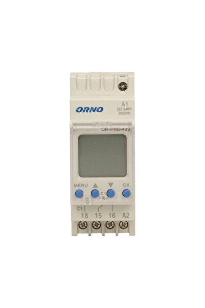 Orno OR-PRE-433 Digital Timer, 2300W, 16A, 52 Programs, DIN TH-35 Rail, IP20,...