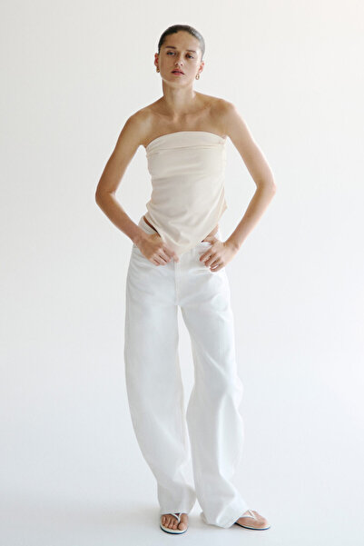 H&M Asimetrik Straplez Üst