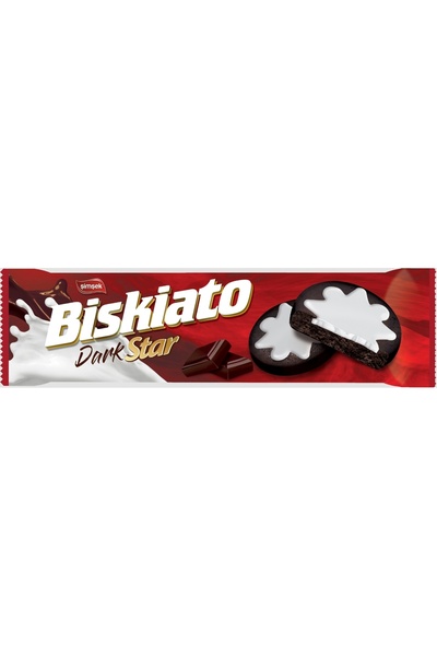 ŞİMŞEK Biskiato Star Dark Cocoa Biscuiți Sandwich cu umplutură premium de cre...
