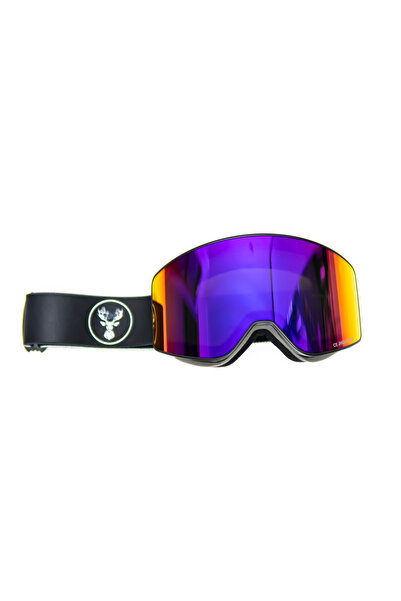 MAMAMİLA Profesyonel Kayak/Snowboard Gözlüğü Mıknatıslı Model Mor (Purple)