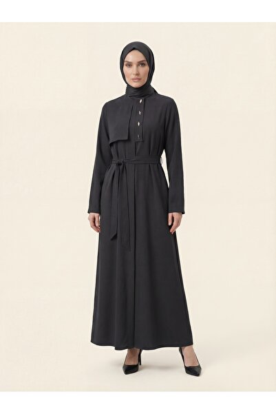Beyza Giyim 9551 Metal Düğmeli Ferace