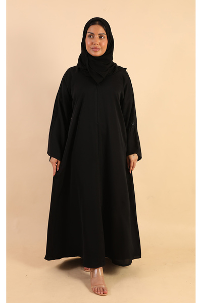 Stylish Fashion عباية من ستايلش فاشن كويتي باللون الاسود بكسرات وكريستال على ...