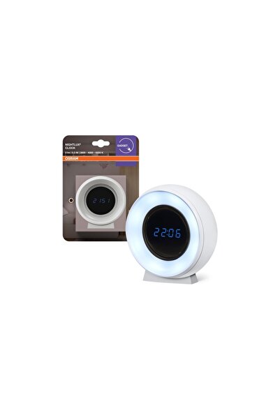 Osram Nightlux Clock 0.3W 5lm Sarı - Kırık Beyaz ve Beyaz Işık Saat