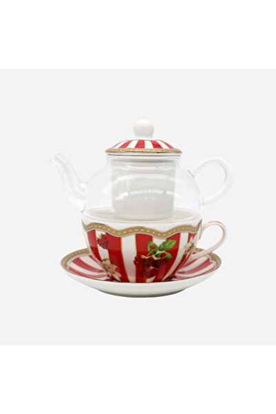 Lisa Minotti Set de cești de ceai din porțelan roșu Puglia 250 ml