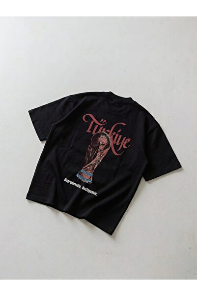 Grafftee Clothing Turkey World Cup Printed Unisex Oversize T-Shirt