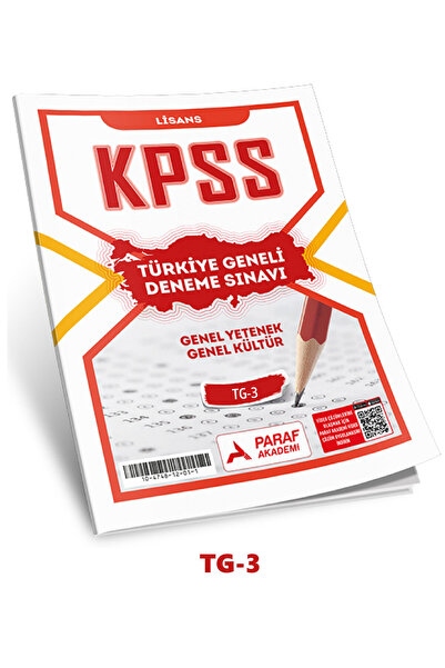 Paraf Akademi KPSS LİSANS GENEL YETENEK GENEL KÜLTÜR TÜRKİYE GENELİ 3. DENEME...