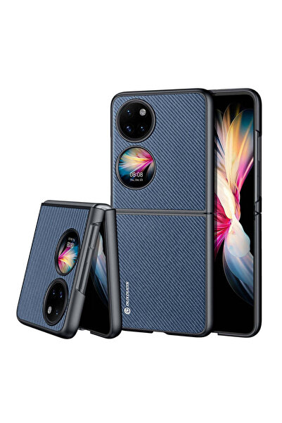 Dux Ducis Husă Fino cu înveliș de nailon pentru Huawei P50 Pocket, albastru