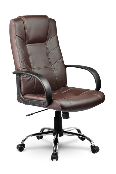 SOFOTEL Scaun de birou din piele maro EG-221