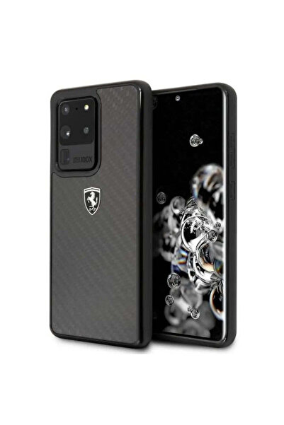 Ferrari Husă Heritage Carbon pentru Samsung Galaxy S20 Ultra, Negru