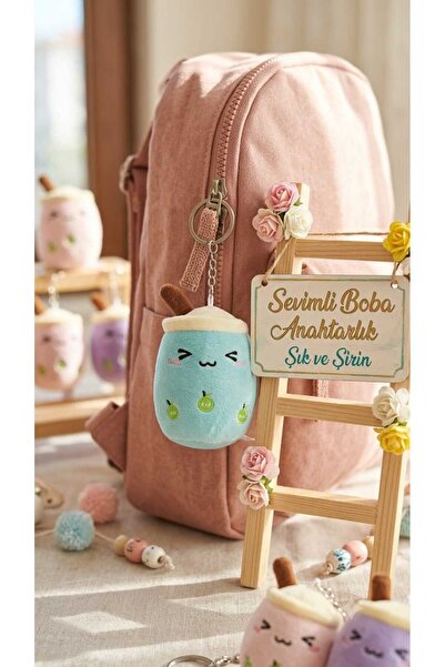 Şirin Kawaii Meyveli Peluş Anahtarlık - Sevimli Bubble Çay Çanta Aksesuarı