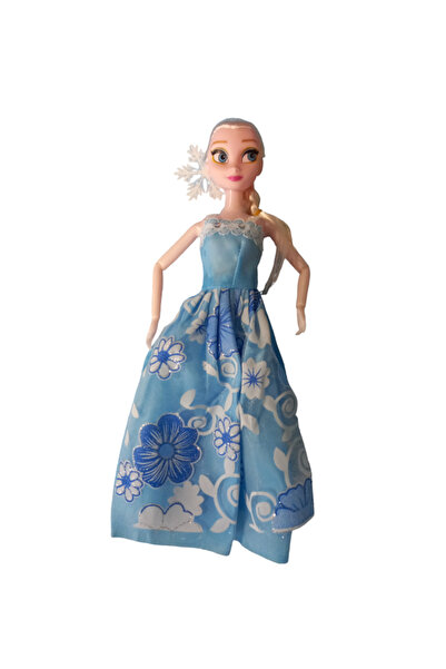 OEM Papusa, Ice and snow Princess, par blond si rochita albastra, 28 cm