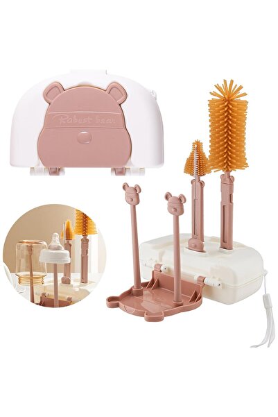 Rao Set curatare biberoane RAO, perii silicon, cutie inclusa, Maro